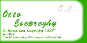 otto csepreghy business card